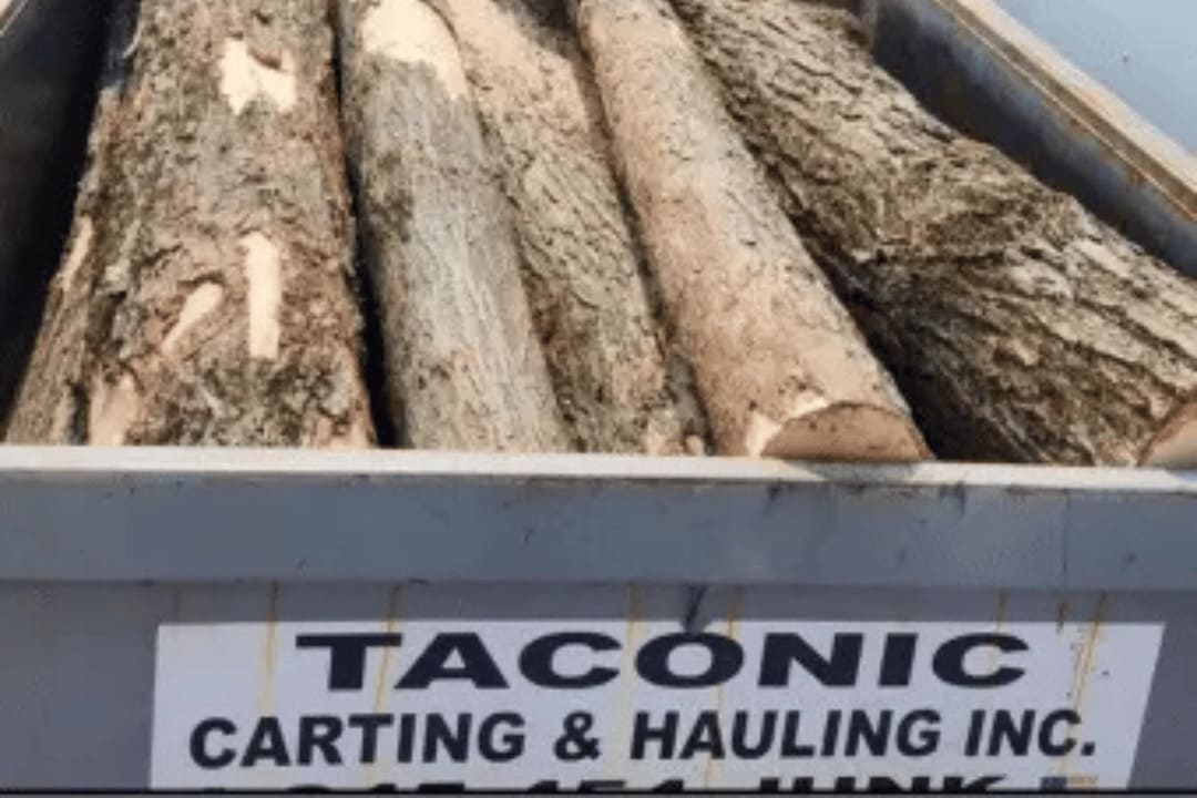 debris pile near framing crew