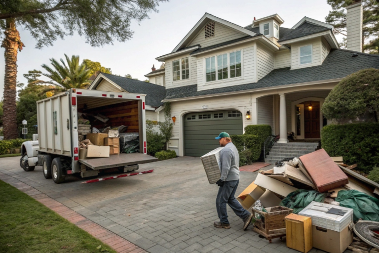 junk removal service hauling debris from home